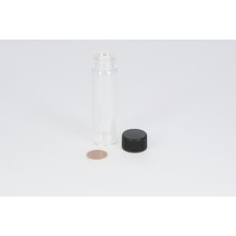 日電理化硝子 ねじ口瓶S-5 12mL 無色 黒キャップ  ダブルフッ素PTFEパッキン 100組 250249