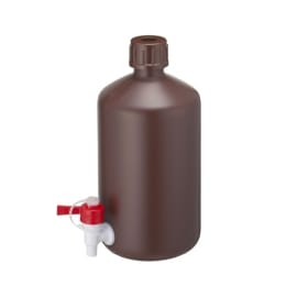 細口びん 茶色 コック付 5L 0303BR