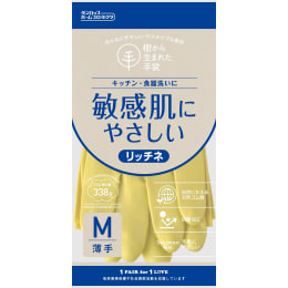 リッチネ薄手 手袋 M グリーン 1双