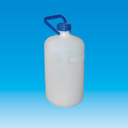 大型細口びん HDPE製 白 10L 1646 持手付