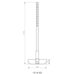 高負荷対応PTFE撹拌棒 250mm HS-0-03