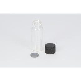 日電理化硝子 ねじ口瓶 S-2 5mL 無色 フェノールキャップ ブチルゴムパッキングセット 100組 250392