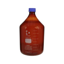 ねじ口びん(メジュームびん) 茶褐色 青キャップ付 5L 017210-5000