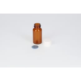 日電理化硝子 ねじ口瓶 SV-8 8mL 茶色 メラミンキャップ フッ素PTFE/シリコンパッキングセット 50組 250926