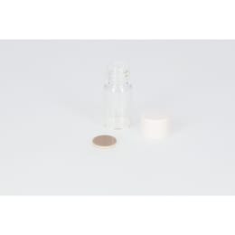日電理化硝子 ねじ口瓶S-09A 2mL 無色 メラミン白キャップ ダブルフッ素PTFEパッキン 100組 250124