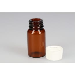 バージンキャップバイアル 茶色 VCV-30 30mL PPキャップ ハイシート/PET貼りパッキン付 25組 212130