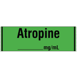 麻酔薬ラベル13 Atropine SA-310 12.7m