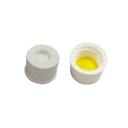 黄PTFE/シリコンセプタム+白キャップ 100入