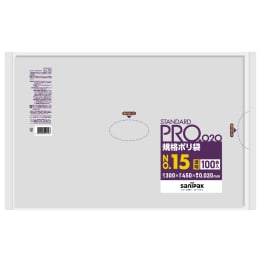 STANDARD PRO 規格ポリ袋 LT15 15号 0.02t 透明 100P×20冊