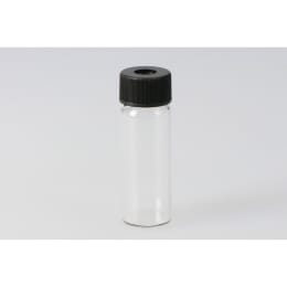 シリンジバイアル 無色 SY-3 10.0mL 穴あき黒キャップ フッ素PTFE/ニトリルパッキン付 100組 255007