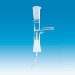 Fine共通摺合分留受器用排気管 直管 吸引口φ8付 上雌19/38 下雌19/28