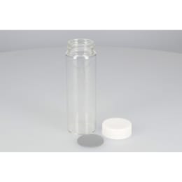 日電理化硝子 ねじ口瓶 SV-100 100mL 無色 P.Pキャップ ブチルゴムパッキングセット 25組 251193