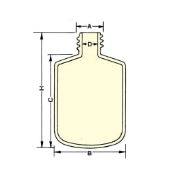 ETFE大型回転成型容器 細口 5L F-1013-001