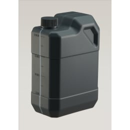 扁平缶 2L スリット入 目盛付 グレー