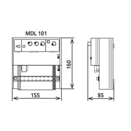 チャートレコーダ 1ペン 100mm幅 MDL-101