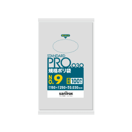 STANDARD PRO 規格ポリ袋 L09 9号 0.03t 透明 100P×40冊