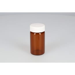 日電理化硝子 ねじ口瓶SV-50A 50mL 茶色 メラミン白キャップ ダブルフッ素PTFEパッキン 50組 250851