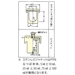 PTFEるつぼ ジャケット付 5mL F-1029-001S