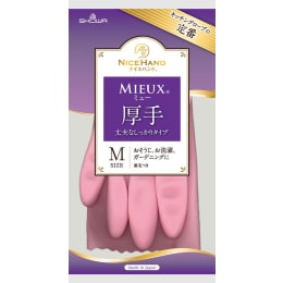 ナイスハンド®ミュー® 厚手 手袋 M ピンク
