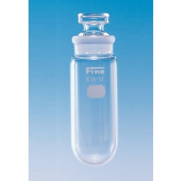 Fine共通摺合共栓丸底沈でん管 50mL 透明 目盛無 φ35×H96 栓24/15.5 10入