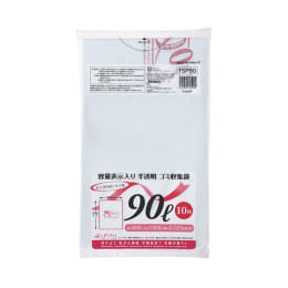 容量表示入ポリ袋ピンクリボンモデル 90L 10枚×30冊