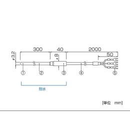 エスペックミック ステンレス保護管付温度センサ RTH-5030 -50℃〜+350℃ 2.0m