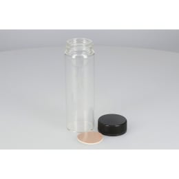 日電理化硝子 ねじ口瓶 SV-100 100mL 無色 フェノールキャップ フッ素PTFE/ニトリルパッキングセット 25組 251073