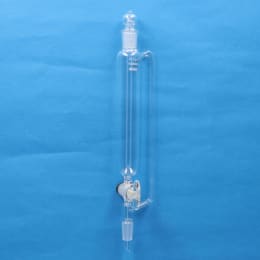 Fine共通摺合せ円筒分液ロート 100mL 側管付 球栓15/25下部15/25 目盛なし ガラスコック付