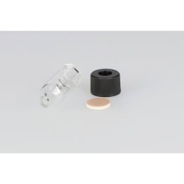 ミニバイアル MV-08 2mL 穴あき黒キャップ フッ素PTFE/ニトリルパッキン付 20組 203311