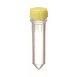 Oリングレススクリューキャップチューブ 1.5mL コニカル型 滅菌 黄 500入