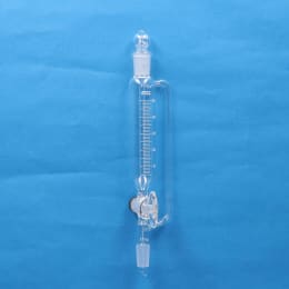 Fine共通摺合せ円筒分液ロート 50mL 側管付 球栓15/25下部15/25 目盛付 ガラスコック付