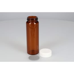 日電理化硝子 ねじ口瓶 SV-100 100mL 茶色 P.Pキャップ ブチルゴムパッキングセット 25組 251213