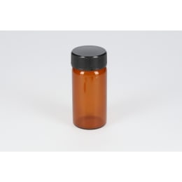 日電理化硝子 ねじ口瓶 SV-30 30mL 茶色 フェノールキャップ フッ素PTFE/シリコンパッキングセット 50組 251130