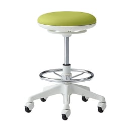 ラボラトリチェア ピルエット 背無・フットリング付 グリーン