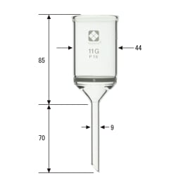 ガラスろ過器 円筒ロート形 11GP16