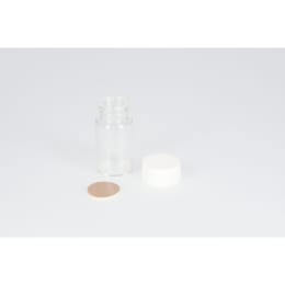 ねじ口瓶 無色 SV-10 10mL PP白キャップ フッ素PTFE/ニトリルパッキン組合せ 50組 250627