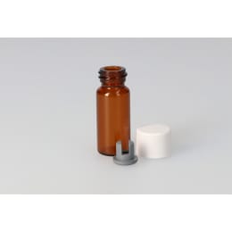 バキュームバイアル 茶色 SVF-5 5mL メラミンキャップ 凍結乾燥用ブチル付 100組 203221
