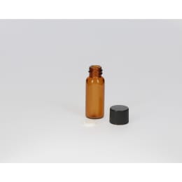 日電理化硝子 ねじ口瓶S-07 1.5mL 茶色 黒キャップ ソフトロンPP貼りパッキン 100組 250232