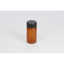 日電理化硝子 ねじ口瓶SV-20 20mL 茶色 黒キャップ ソフトロンPP貼りパッキン 50組 2502969