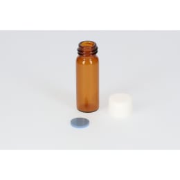 日電理化硝子 ねじ口瓶 茶色 S-1 4mL PPキャップ フッ素PTFE/シリコンパッキン 組合せセット 100組 250096