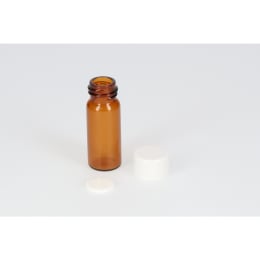 日電理化硝子 ねじ口瓶 S-09B 3mL 茶色 メラミンキャップ ソフトロンP.P貼りパッキングセット 100組 250115