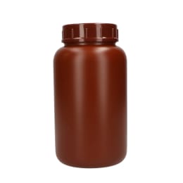 広口瓶 PE製 茶褐色 2L