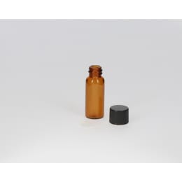 日電理化硝子 ねじ口瓶S-07 1.5mL 茶色 黒キャップ シリコーンパッキン 100組 250272