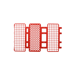 水中試験管立 PP 赤 564-10 φ13用×90本立