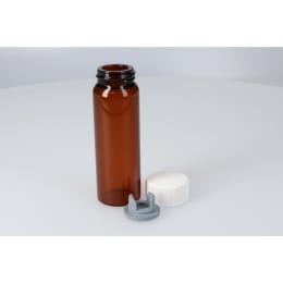バキュームバイアル 茶色 SVF-100 100mL メラミン樹脂キャップ 凍結乾燥用ブチルゴム栓)(特大) 25本 203217