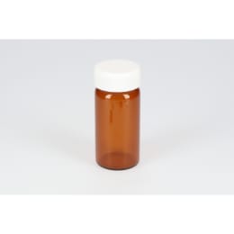 ねじ口瓶 茶色 SV-30 30mL PP白キャップ フッ素PTFE/ニトリルパッキン 組合せ 50組 250650