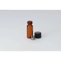 日電理化硝子 バキュームバイアルSVF-3 3mL 茶色 フェノール黒キャップ 凍結乾燥用ブチルゴム栓 100組 203410