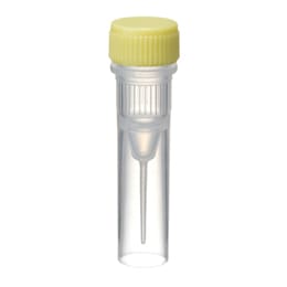 Oリングレススクリューキャップチューブ 0.5mL 自立型 滅菌 黄 500入