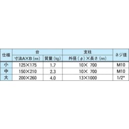 ステンレス平台スタンド 中 支柱付