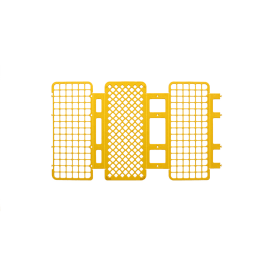 水中試験管立 PP 黄 564-06 φ13用×90本立